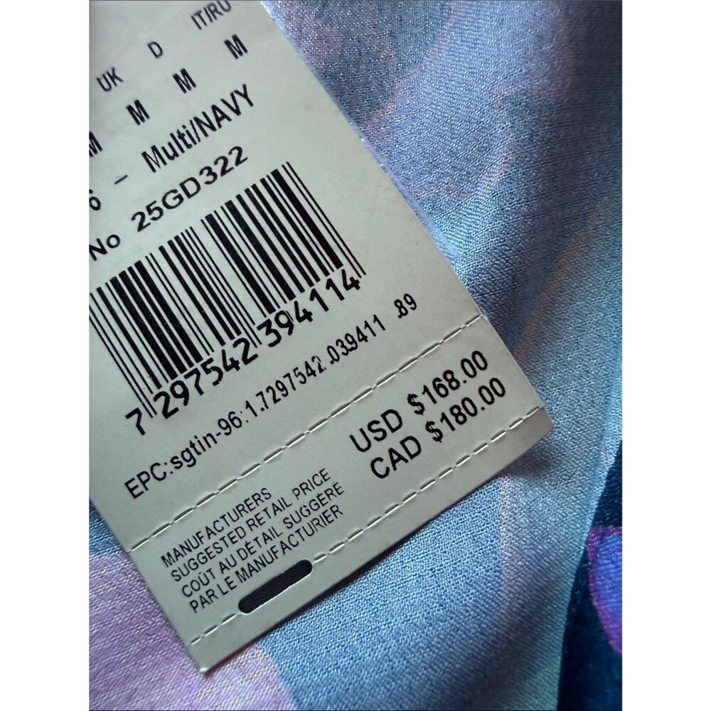 Gottex Navy Floral Button-Front Dress - Picture 5 of 7